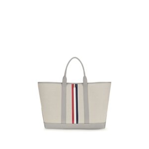 Thom Browne Gray Fabric Shoulder Bag