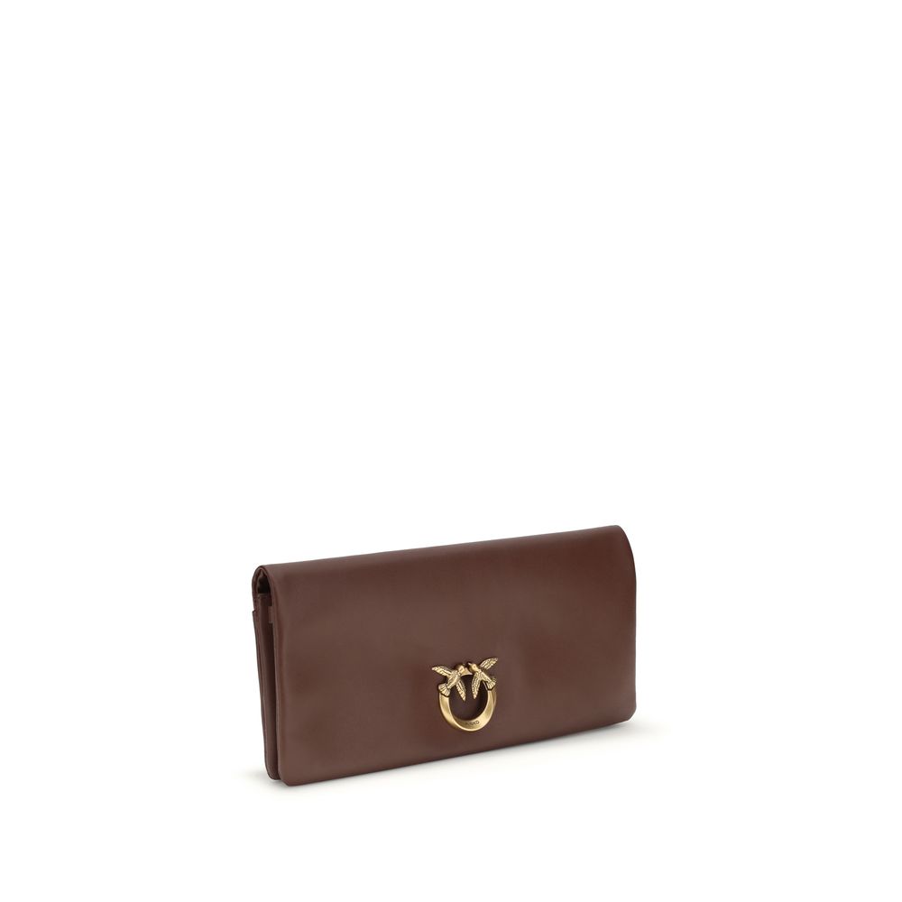PINKO Bordeaux Calf Leather Bos Taurus Clutch Bag - immagine 2