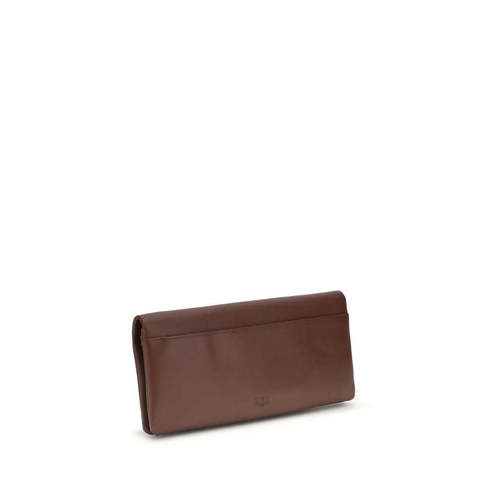 PINKO Bordeaux Calf Leather Bos Taurus Clutch Bag - immagine 3