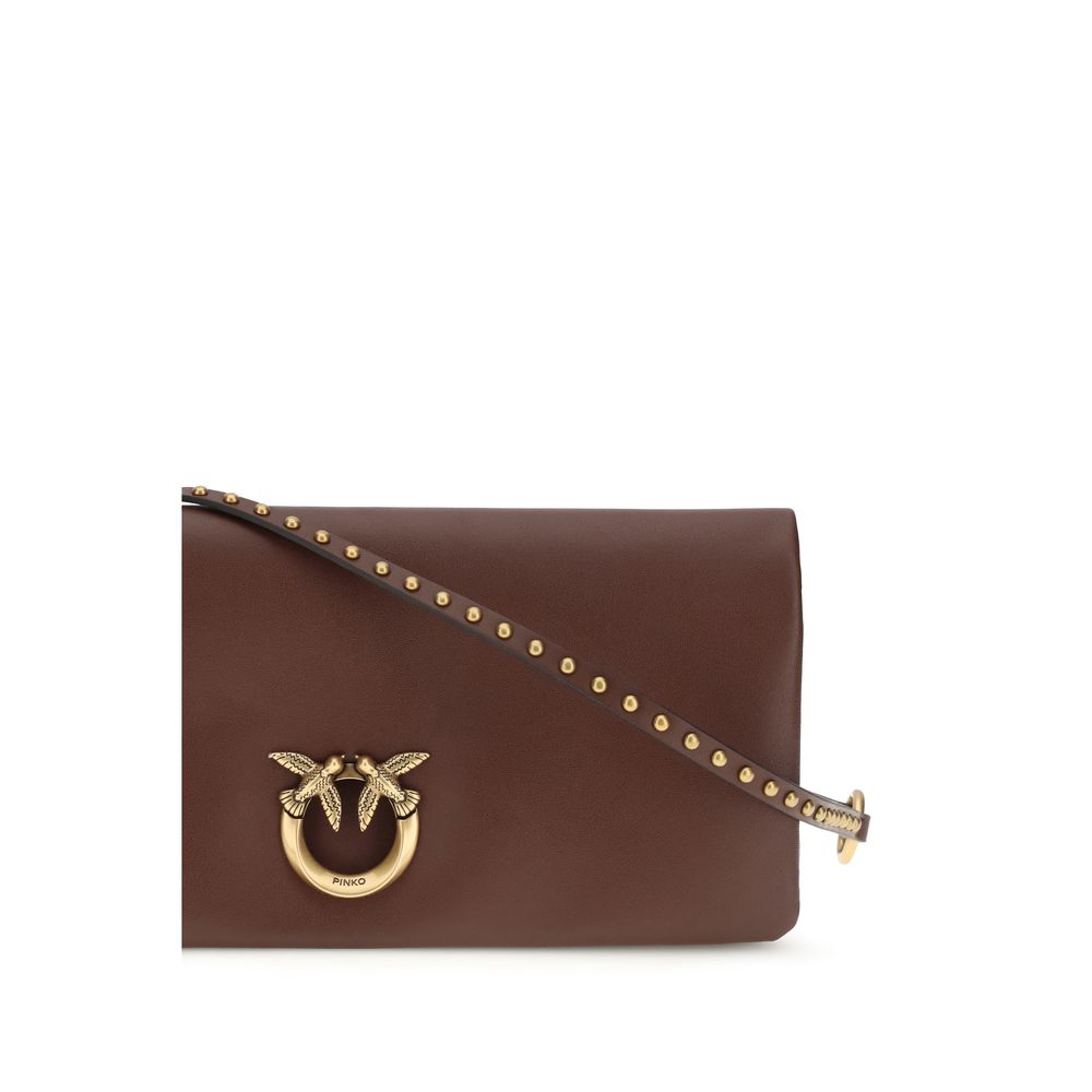 PINKO Bordeaux Calf Leather Bos Taurus Clutch Bag - immagine 4