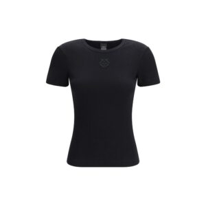 PINKO Black Cotton T-Shirt