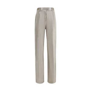 Forte_Forte Silver Polyester Casual Pants