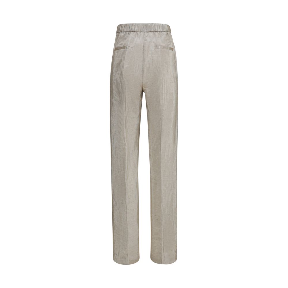 Forte_Forte Silver Polyester Casual Pants - immagine 2