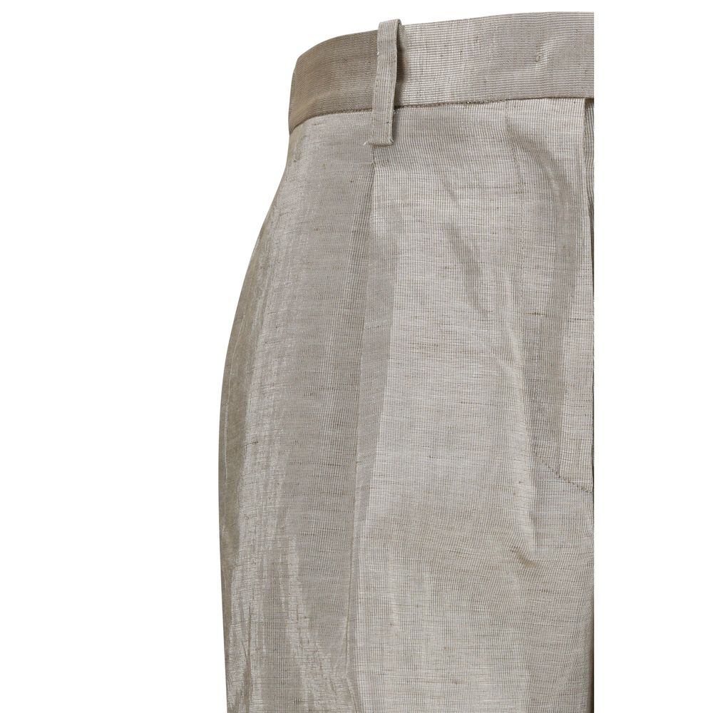 Forte_Forte Silver Polyester Casual Pants - immagine 3