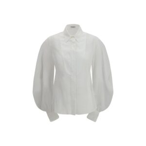 Brunello Cucinelli White Cotton Blouse