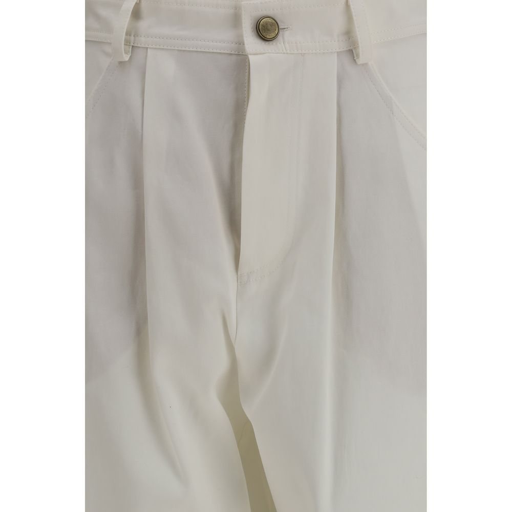 Brunello Cucinelli Beige Silk Casual Pants - immagine 3