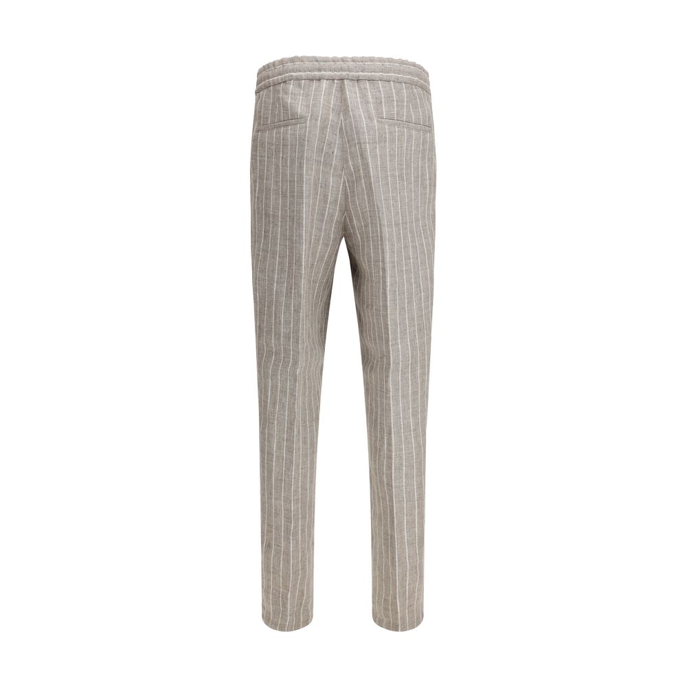Brunello Cucinelli Beige Linen Casual Pants - immagine 2