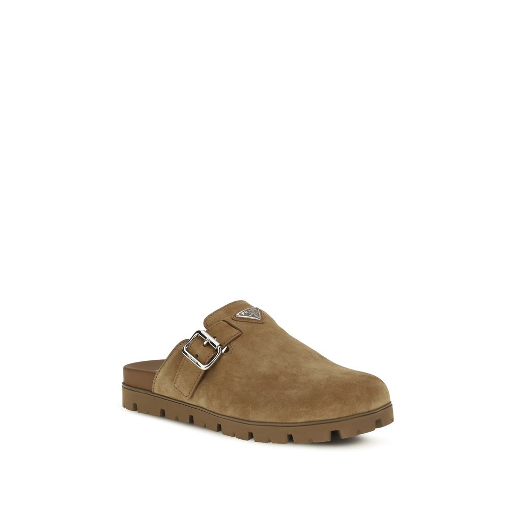 Prada Beige Calf Leather Bos Taurus Mules - immagine 2