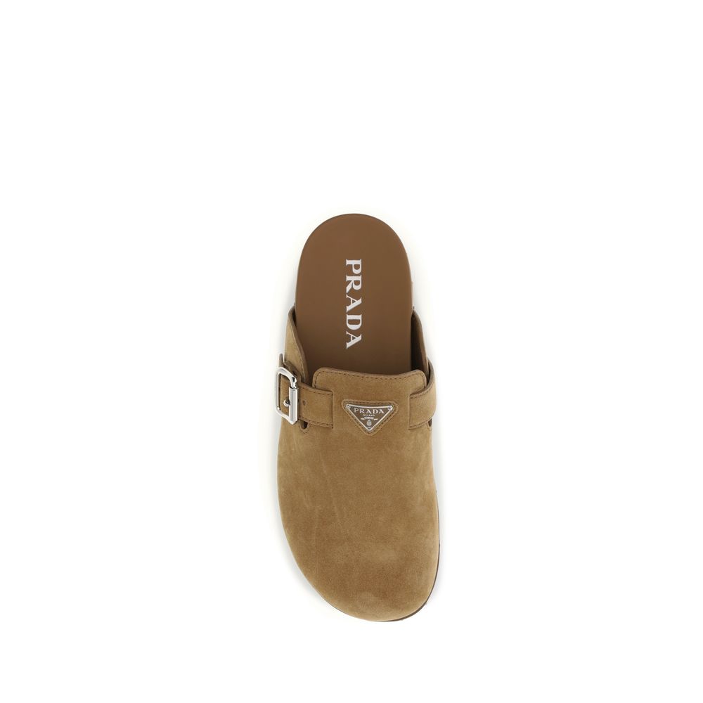 Prada Beige Calf Leather Bos Taurus Mules - immagine 4