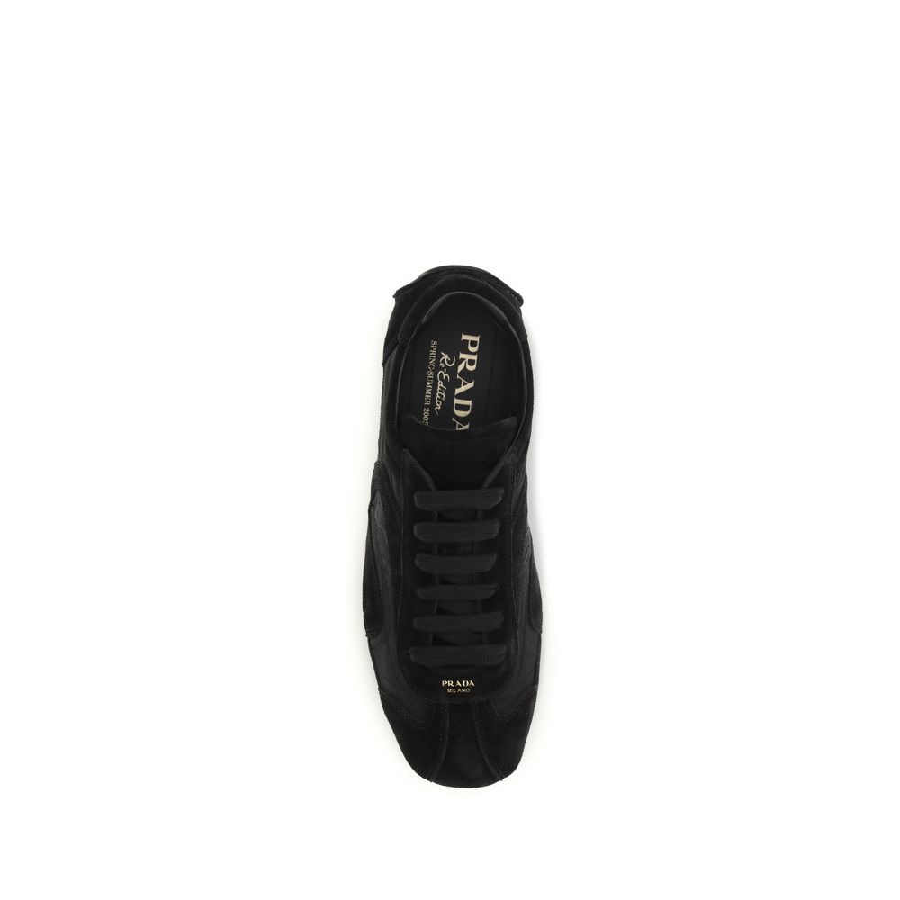 Prada Black Calf Leather Bos Taurus Athletic Sneakers - immagine 4