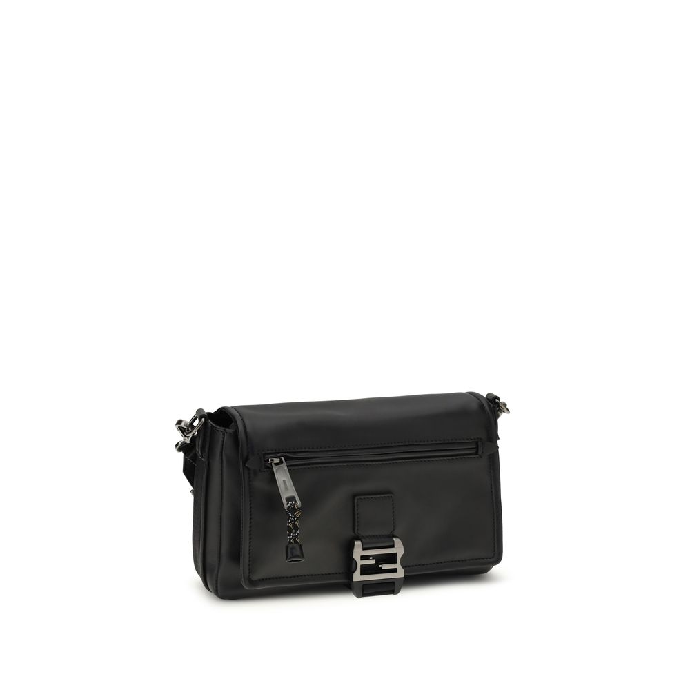 Fendi Black Calf Leather Bos Taurus Shoulder Bag - immagine 2