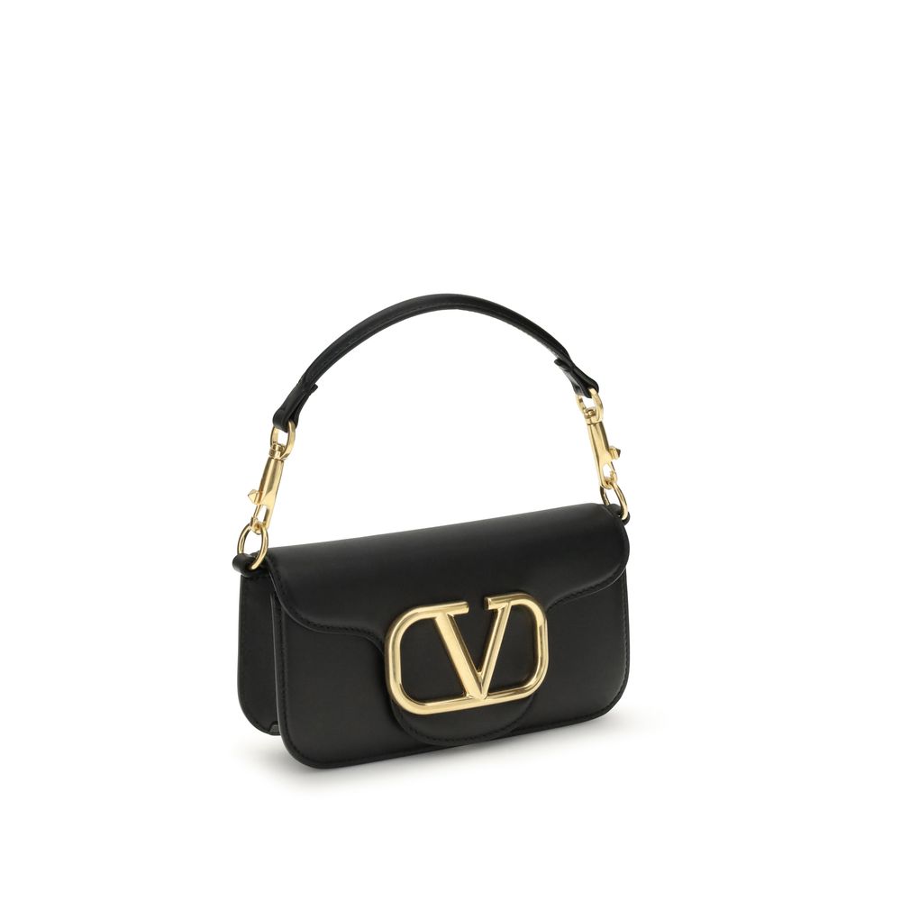 Valentino Garavani Black Calf Leather Bos Taurus Shoulder Bag - immagine 2