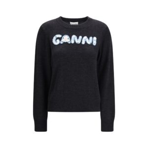 Ganni Gray Wool Oves Aries Sweatshirt