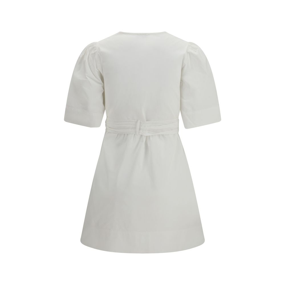 Ganni White Cotton Casual Dress - immagine 2