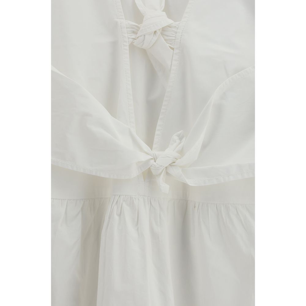 Ganni White Cotton Casual Dress - immagine 3