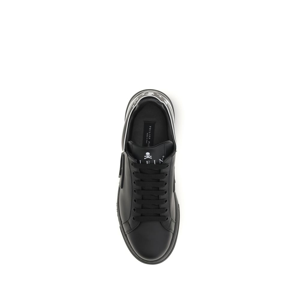 Philipp Plein Black Calf Leather Bos Taurus Low Top Sneakers - immagine 4