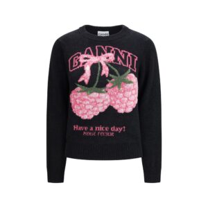 Ganni Gray Polyamide Sweatshirt