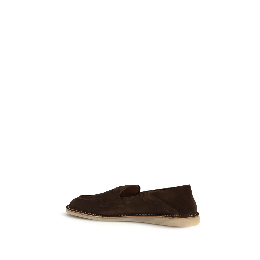 Dolce & Gabbana Brown Calf Leather Bos Taurus Slip-On Loafers - immagine 3