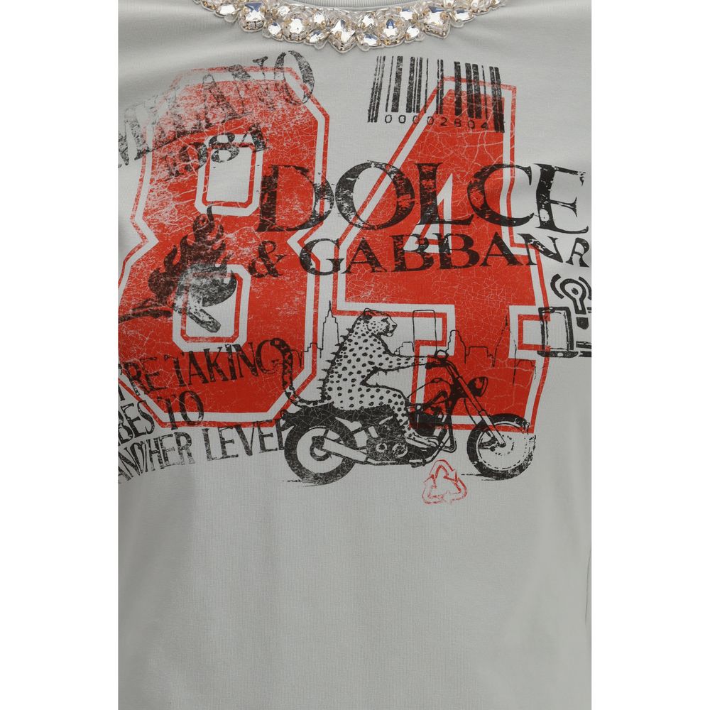 Dolce & Gabbana Gray Cotton T-Shirt - immagine 3