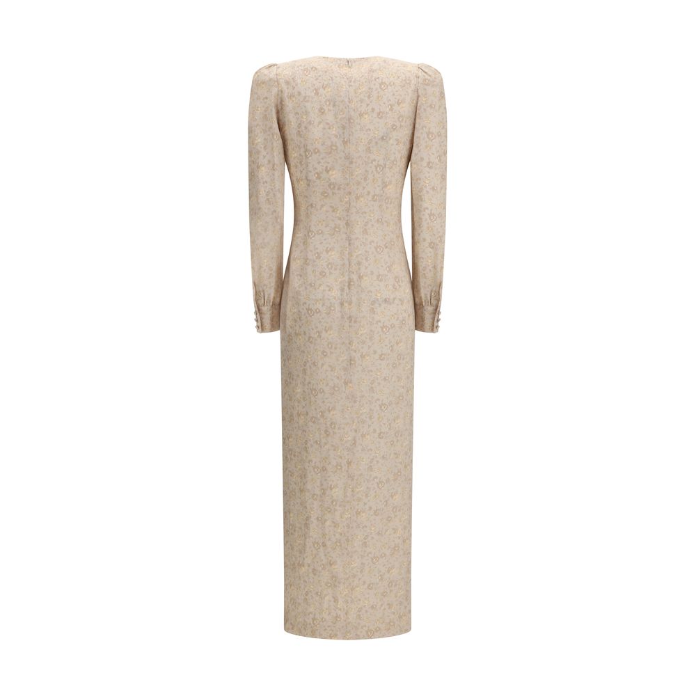 Alessandra Rich Beige Silk Casual Dress - immagine 2