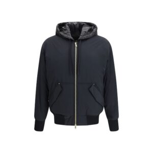 Moose Knuckles Black Nylon Bomber