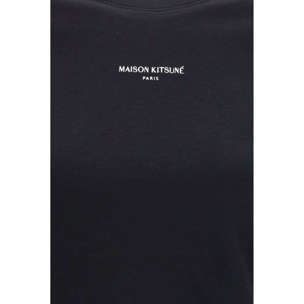 Maison Kitsuné Black Cotton T-Shirt - immagine 3