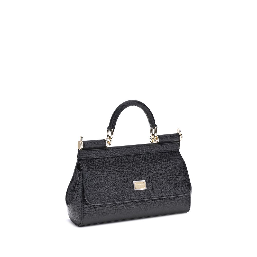 Dolce & Gabbana Black Calf Leather Bos Taurus Handbag - immagine 2