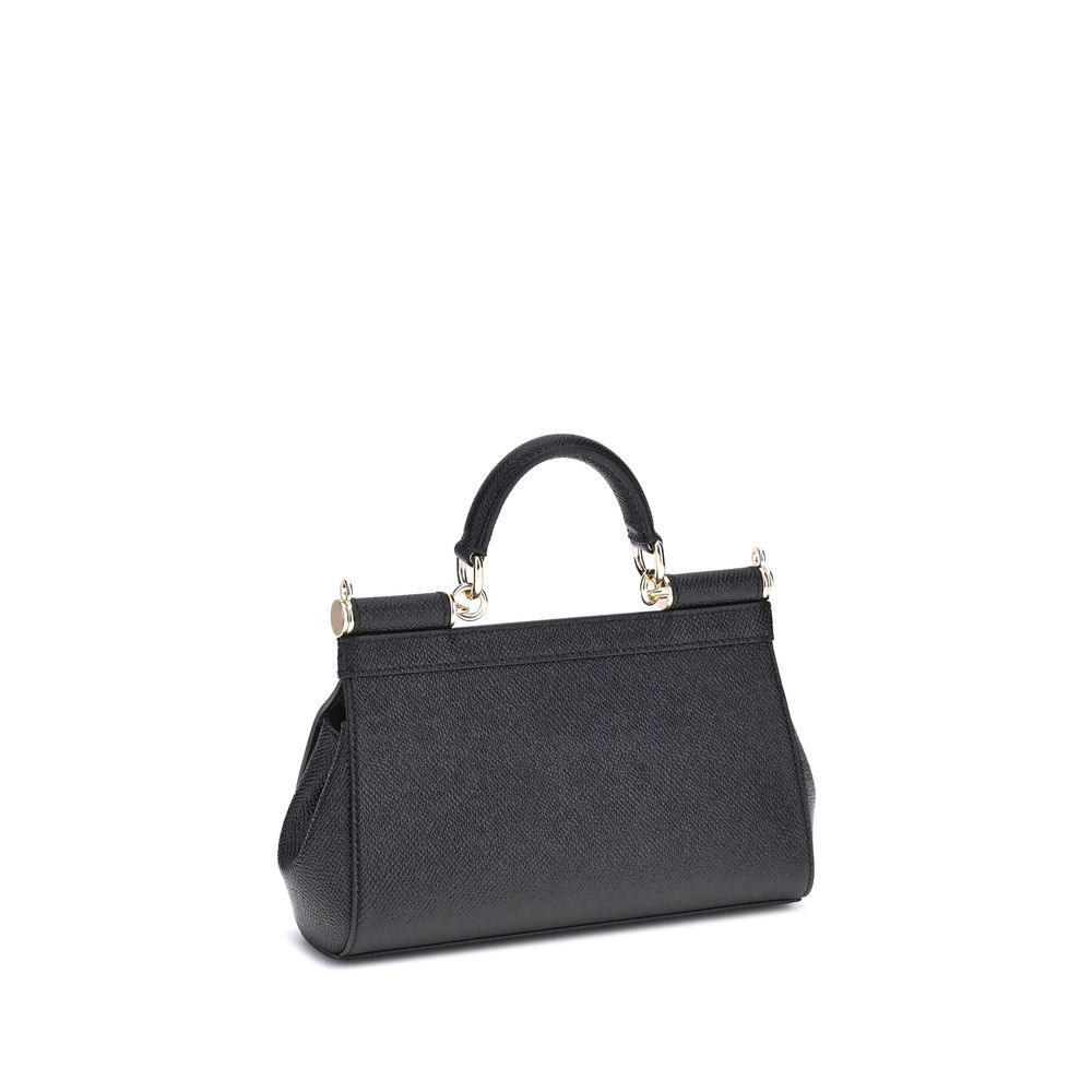 Dolce & Gabbana Black Calf Leather Bos Taurus Handbag - immagine 3
