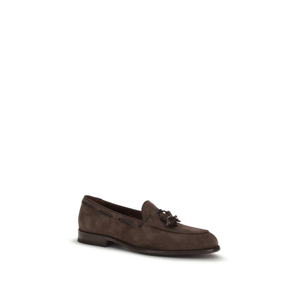 Fratelli Rossetti Brown Calf Leather Bos Taurus Slip-On Loafers - immagine 2