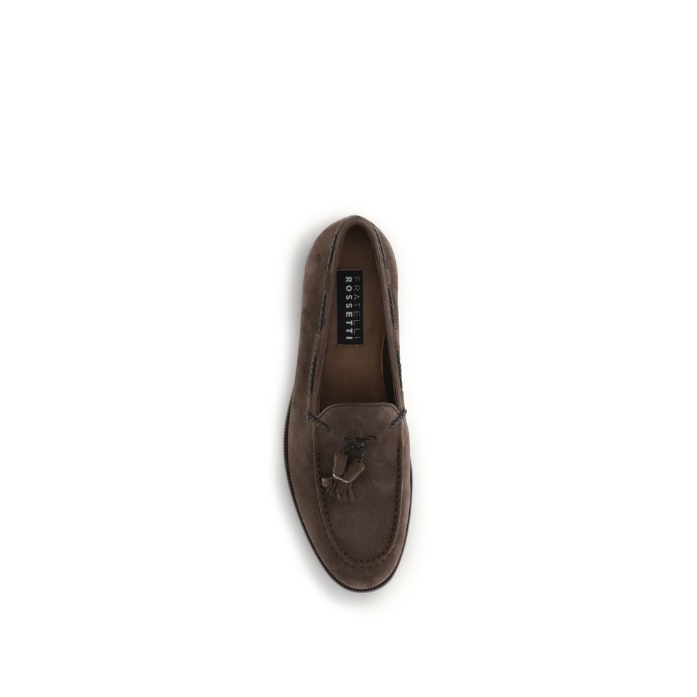 Fratelli Rossetti Brown Calf Leather Bos Taurus Slip-On Loafers - immagine 4