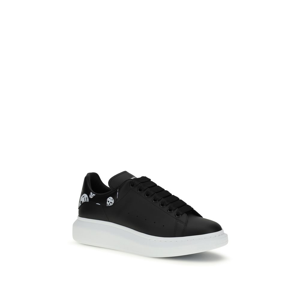 Alexander McQueen Black Calf Leather Bos Taurus Chunky Sneakers - immagine 2