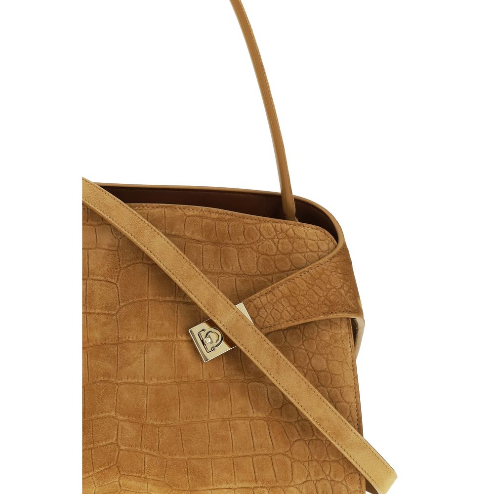 Ferragamo Beige Goatskin Shoulder Bag - immagine 4