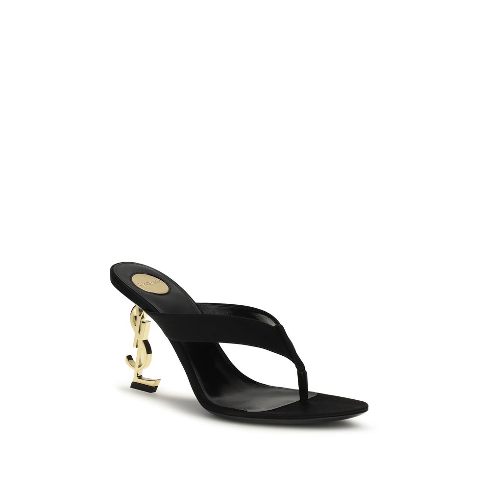 Saint Laurent Black Silk Sandals - immagine 2