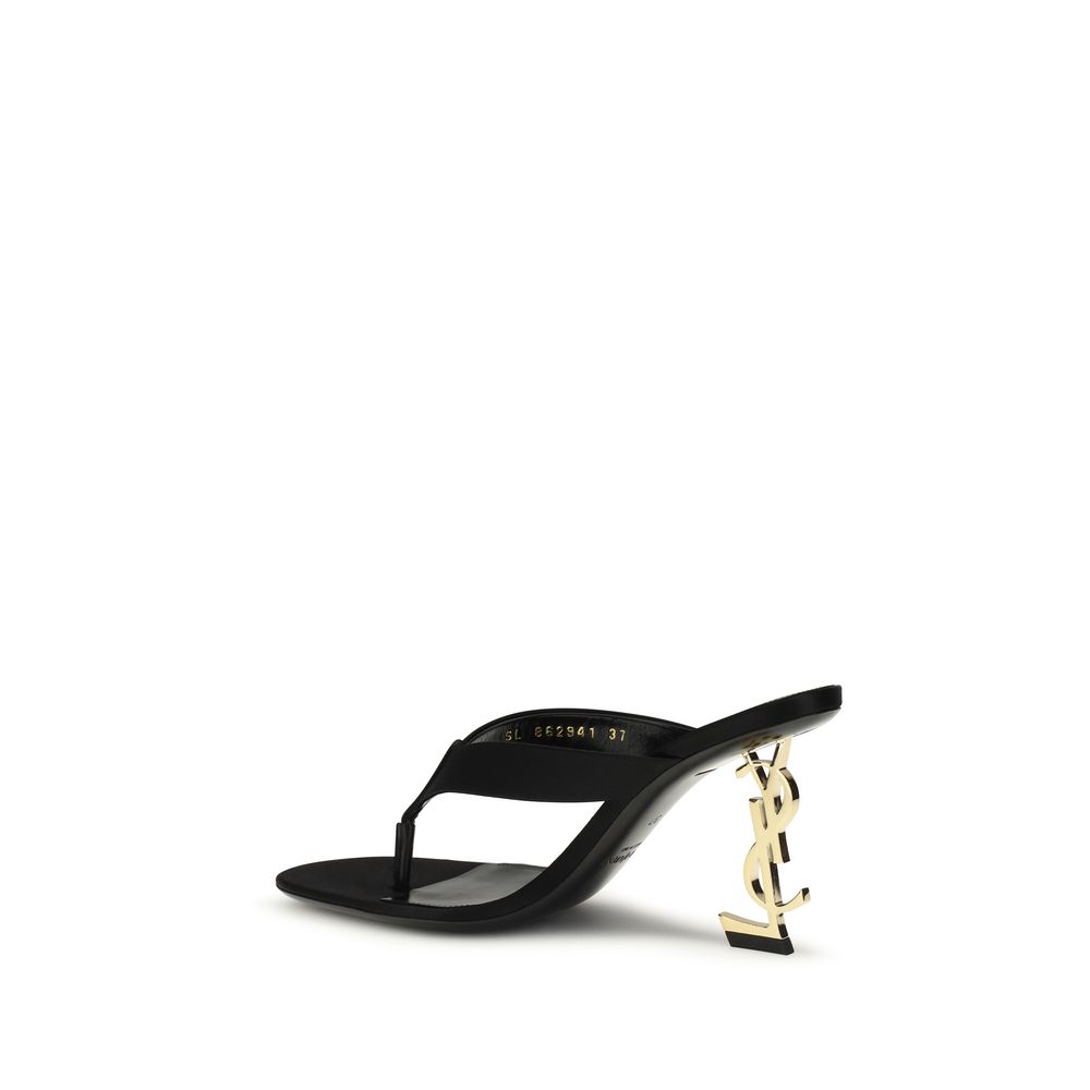 Saint Laurent Black Silk Sandals - immagine 3