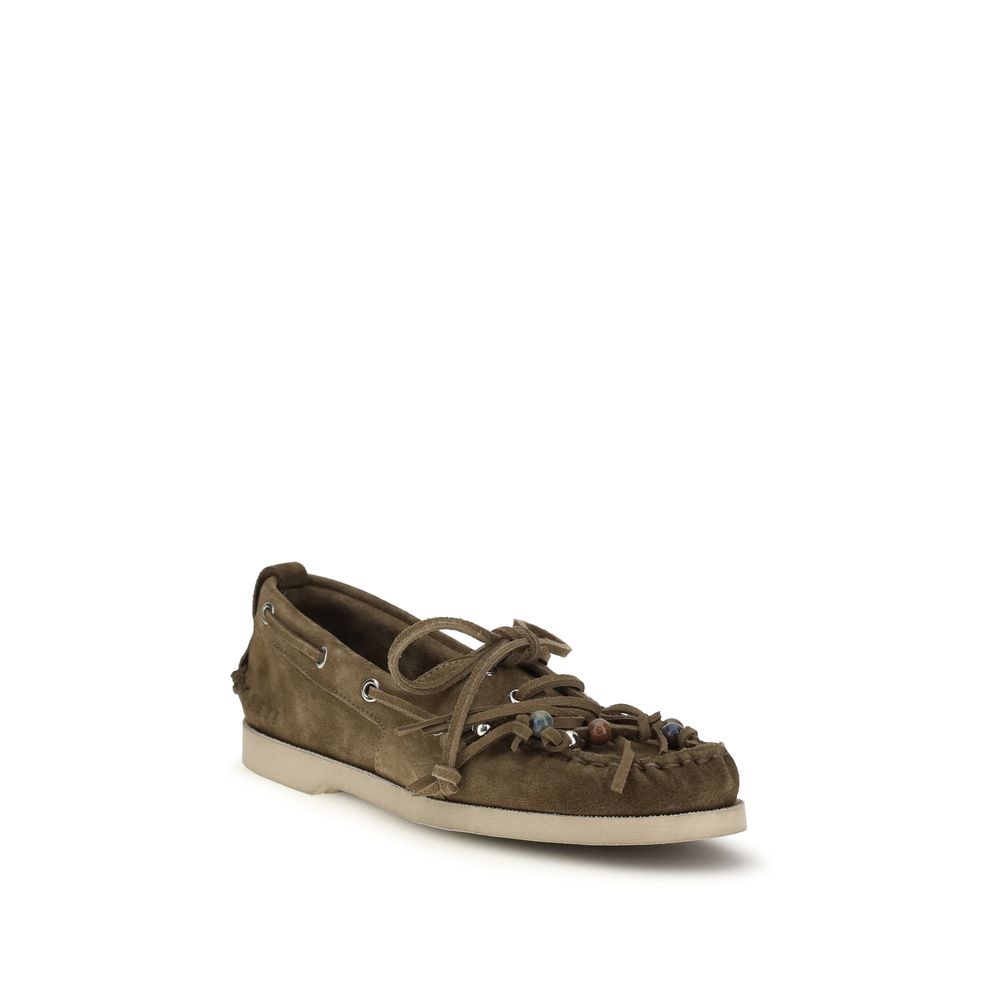 Golden Goose Bicolor Calf Leather Bos Taurus Slip-On Loafers - immagine 2