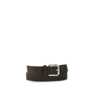 Brunello Cucinelli Black Calf Leather Bos Taurus Regular Belt