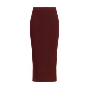Max Mara Bordeaux Viscose Midi Skirt