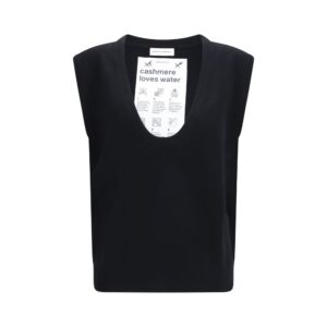 Extreme Cashmere Black Elastane Sleeveles Sweater