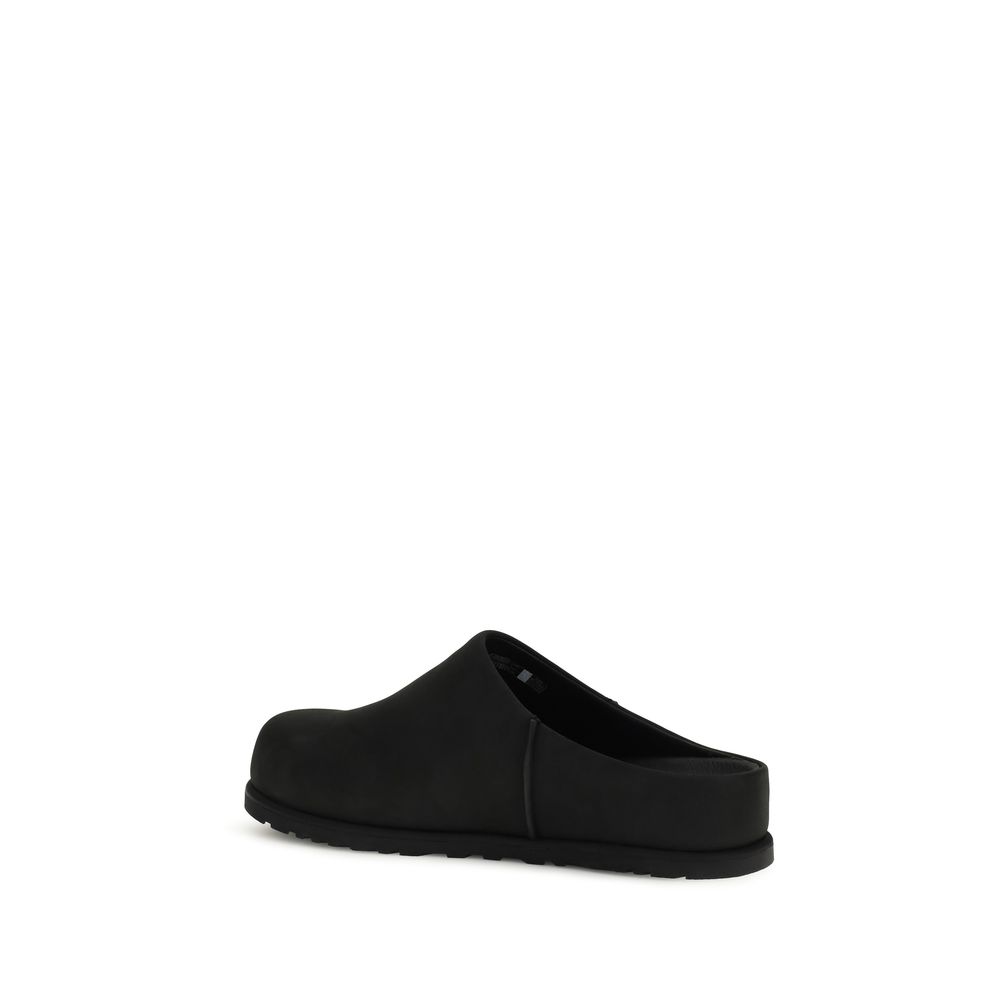 UGG Black Calf Leather Bos Taurus Mules - immagine 3