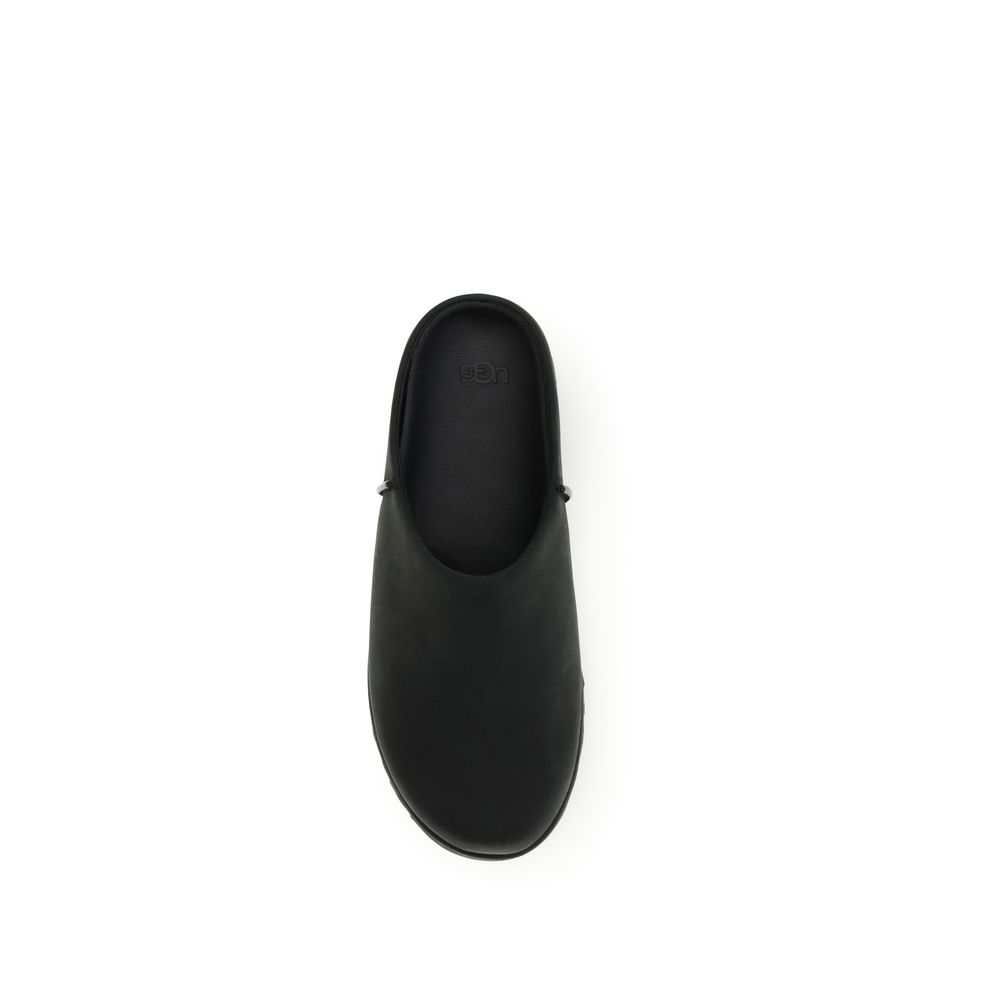 UGG Black Calf Leather Bos Taurus Mules - immagine 4