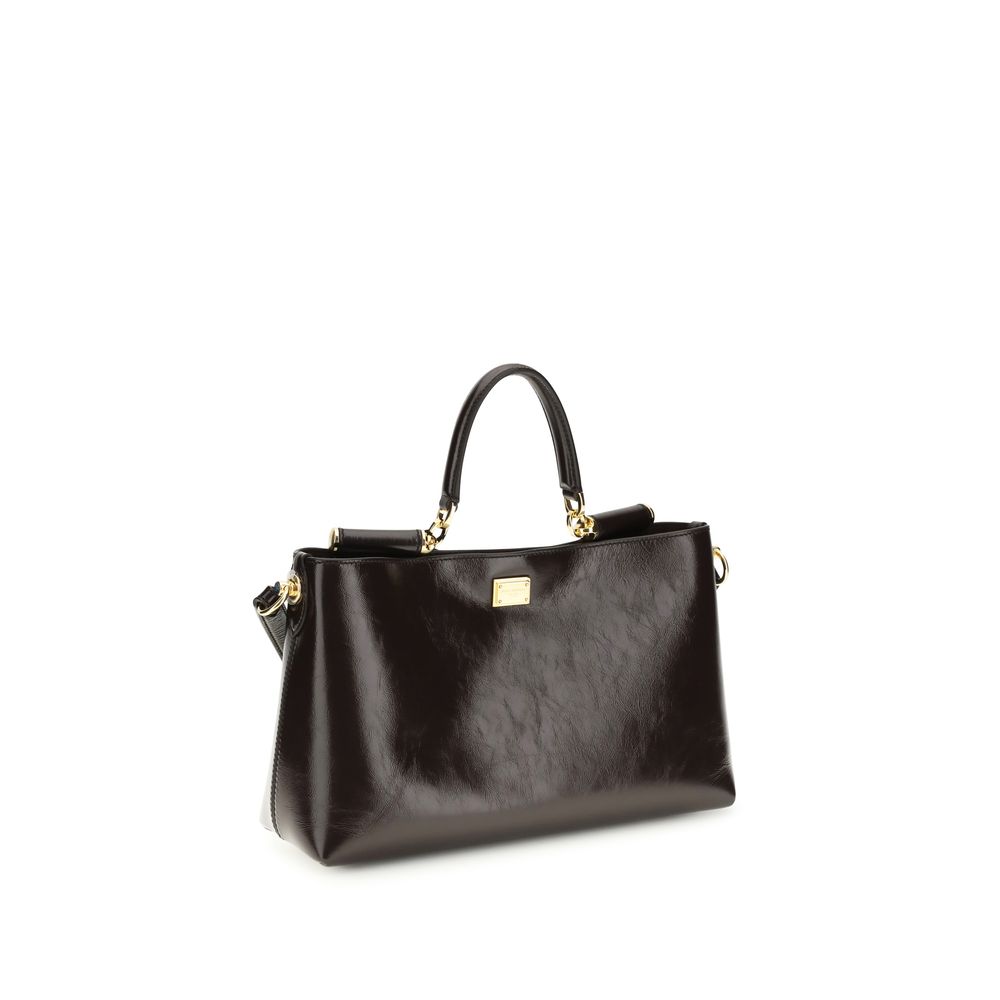 Dolce & Gabbana Brown Calf Leather Bos Taurus Shoulder Bag - immagine 2