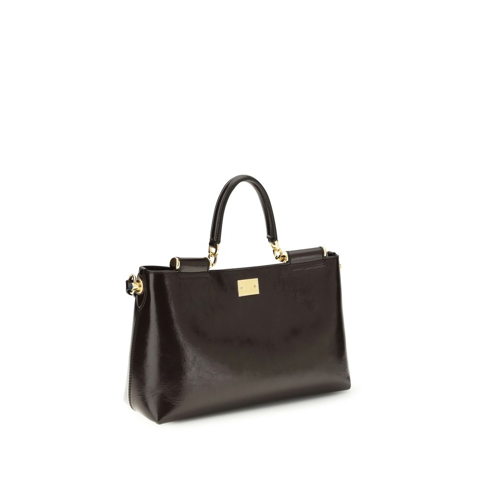 Dolce & Gabbana Brown Calf Leather Bos Taurus Shoulder Bag - immagine 3