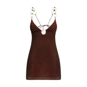 Oséree Brown Polyamide Casual Dress