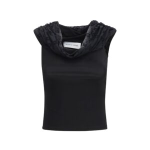 Marine Serre Black Viscose Shirt