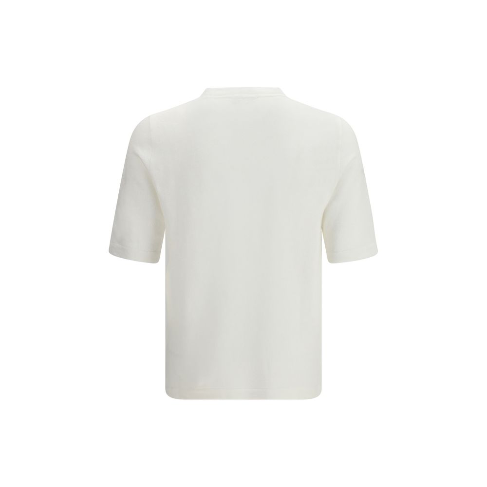 Lardini White Linen T-Shirt - immagine 2