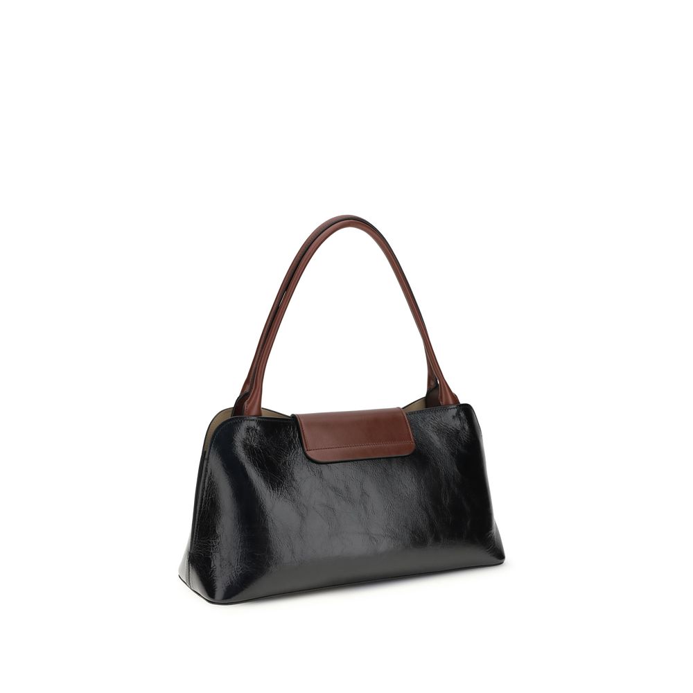 Versace Black Calf Leather Bos Taurus Shoulder Bag - immagine 3