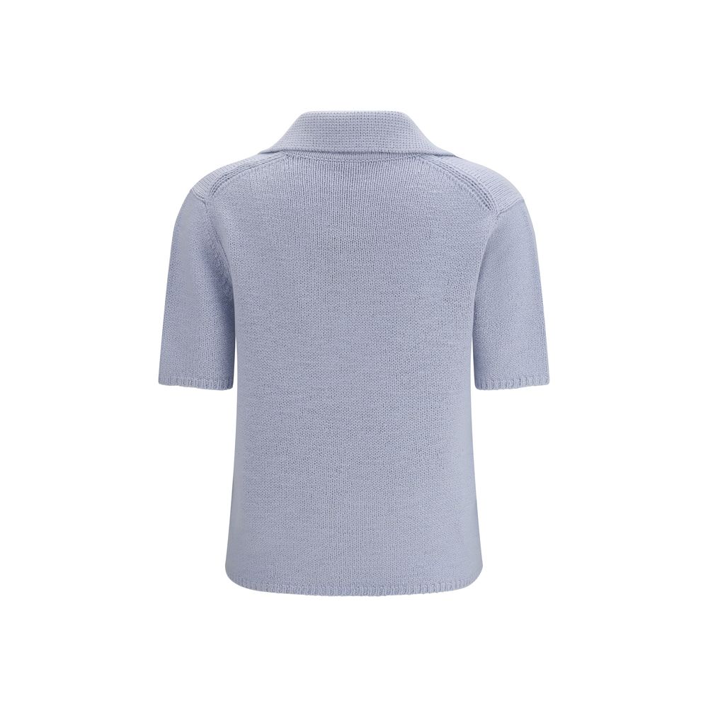 Gabriela Hearst Blue Cashmere Polo Shirt - immagine 2