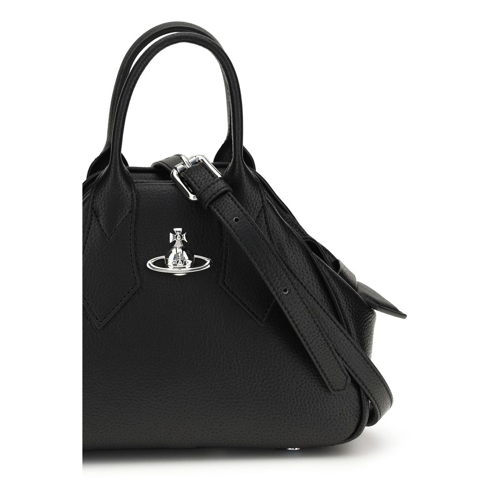 Vivienne Westwood Black Polyurethane Handbag - immagine 4