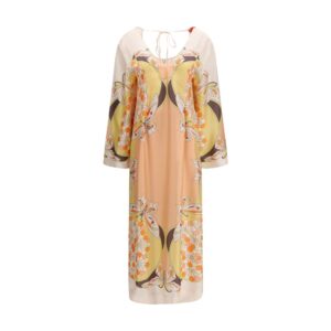 La Double J Multicolor Silk Casual Dress