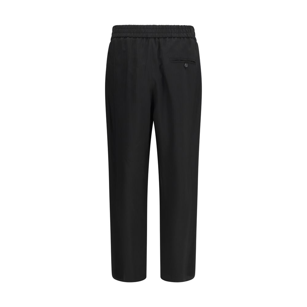 Giorgio Armani Black Viscose Casual Pants - immagine 2